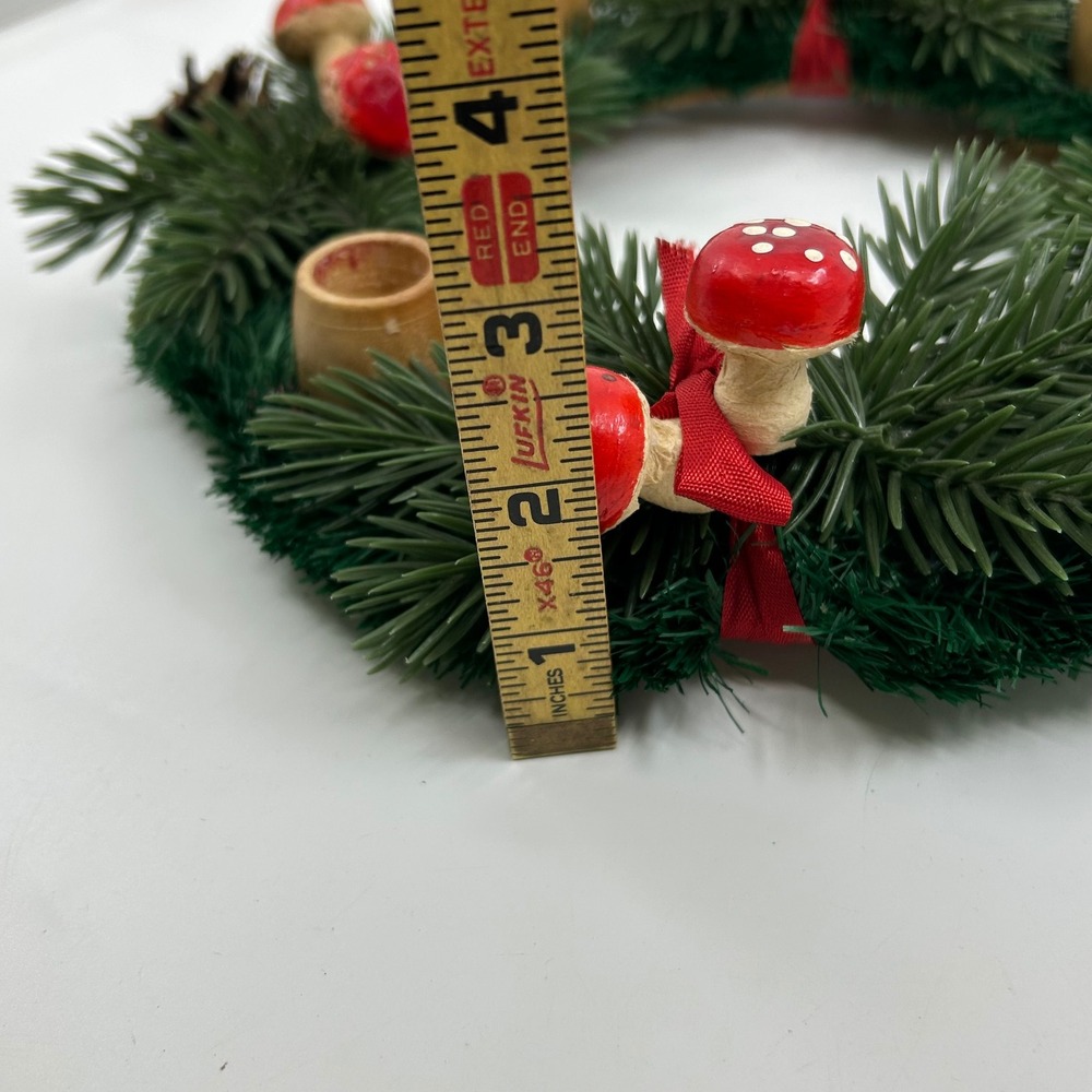 Vintage Swedish Mid Center Mushroom Table Candle Wreath Center Piece - Picture 13 of 13